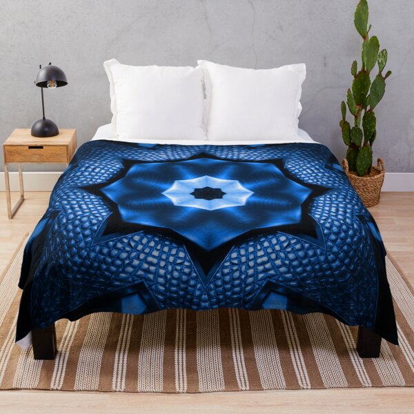 Item preview, Blue Kaleidoscopic Mandala Star designed and sold by IntelliMindDesigns.