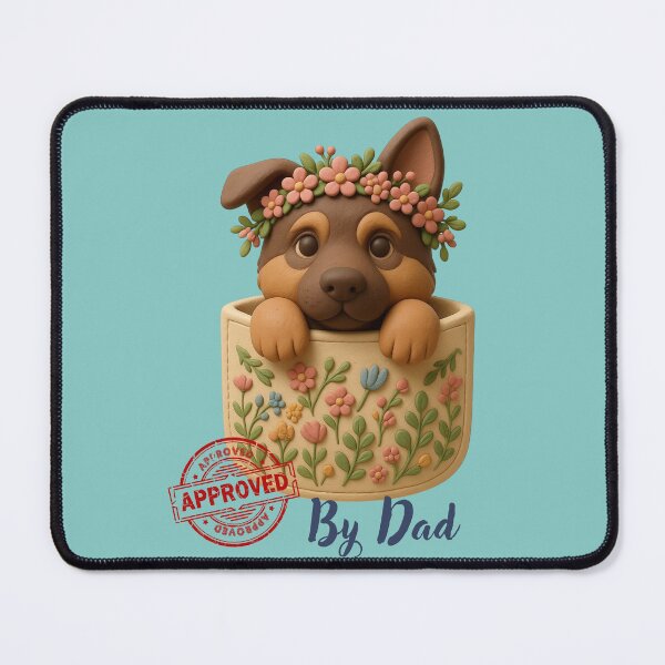 Item preview, Cute Boho German Shepherd Pocket Floral Dog Dad Graphic designed and sold by natayzedes.