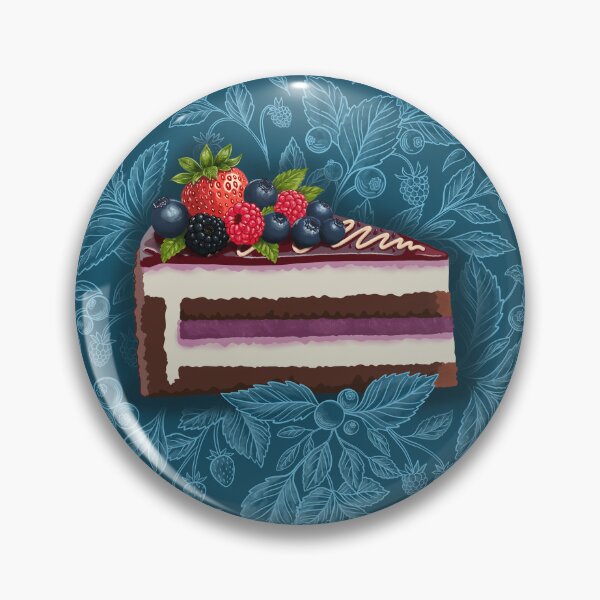 Item preview, Berry cake illustration designed and sold by and-creative2.