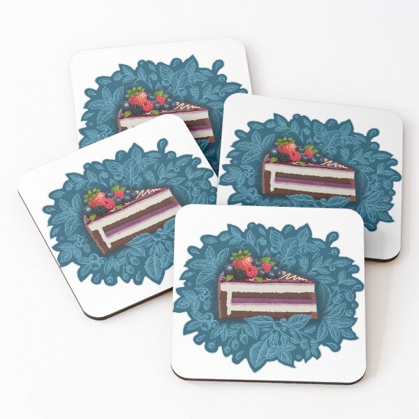 Item preview, Berry cake illustration designed and sold by and-creative2.