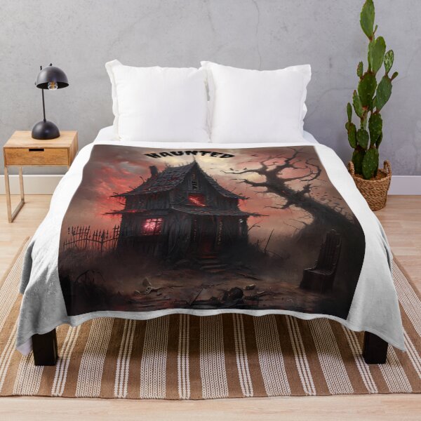 Item preview, Haunted - Spooky Haunted House Horror Art designed and sold by Modern Nest Art.
