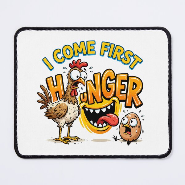 Item preview, Hunger Comes First: The Funny Chicken and Egg Dilemma designed and sold by AbderraimArt.