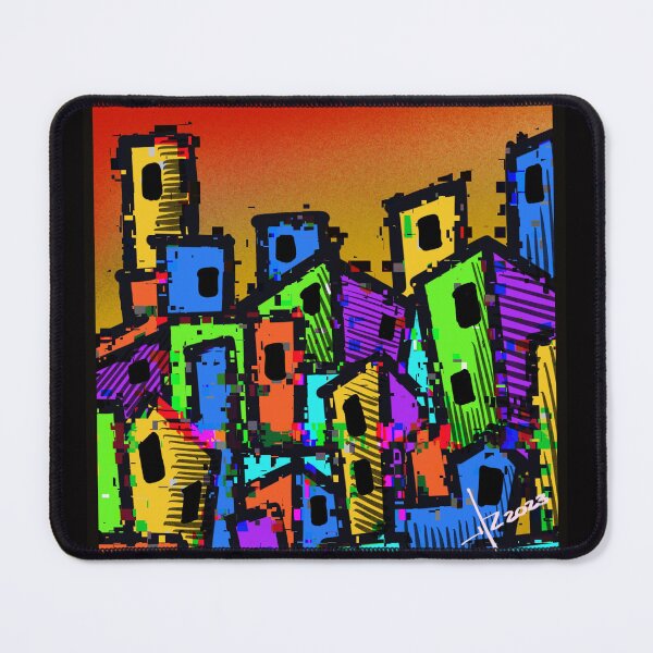 Item preview, Cyberpunk Glitch Cityscape Urban Street Art Poster designed and sold by PeterJaxx.