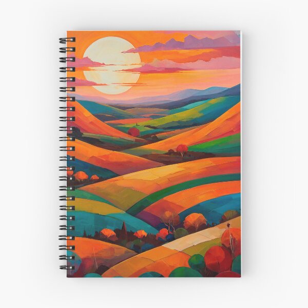 Item preview, Vibrant sunset over rolling hills designed and sold by paulrommer.