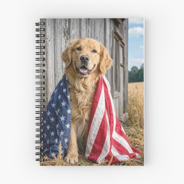 Item preview, American Flag on a Golden Retriever designed and sold by Maria Dryfhout.