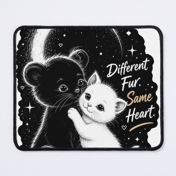 Item preview, Different Fun Same Heart Cat & bear Sticker designed and sold by PawFusionArt.