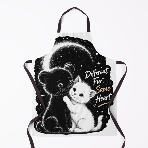 Item preview, Different Fun Same Heart Cat & bear Sticker designed and sold by PawFusionArt.