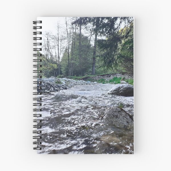Item preview, Early Fall Mountain Stream – Scenic Autumn River from Romania designed and sold by MSMPrintDesign.
