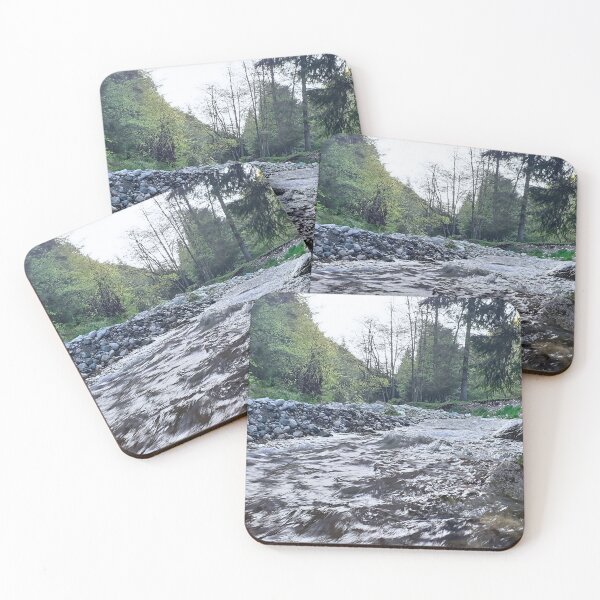 Item preview, Early Fall Mountain Stream – Scenic Autumn River from Romania designed and sold by MSMPrintDesign.