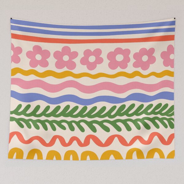 Item preview, Colorful Cottage Folk Pattern designed and sold by soheedesigns.
