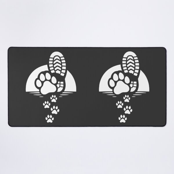 Item preview, White Hiking Boot Paw Print Trail designed and sold by Corvoria.