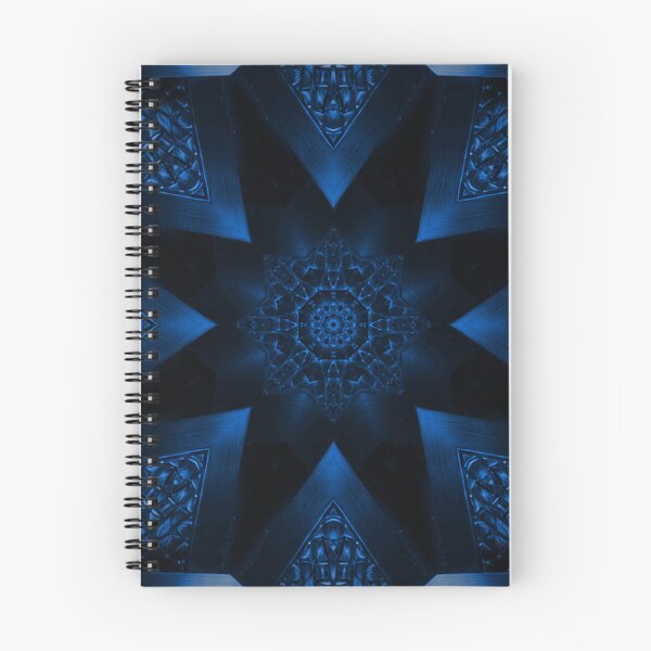 Item preview, Dark Blue Radial Kaleidoscope Star designed and sold by IntelliMindDesigns.