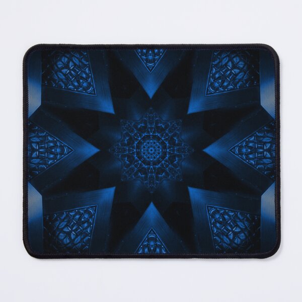 Item preview, Dark Blue Radial Kaleidoscope Star designed and sold by IntelliMindDesigns.