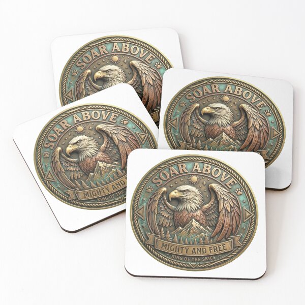 Item preview, Soar Above Mighty Bald Eagle Vintage Emblem designed and sold by Munib302.