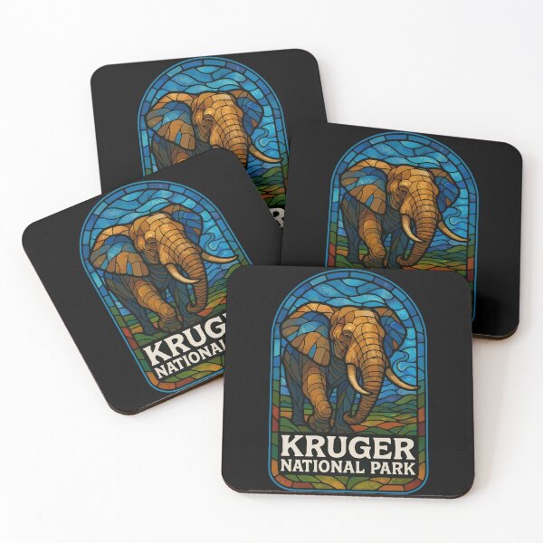 Item preview, Kruger National Park Elephant Stained Glass Art designed and sold by TomFrontierArt.