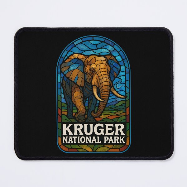 Item preview, Kruger National Park Elephant Stained Glass Art designed and sold by TomFrontierArt.