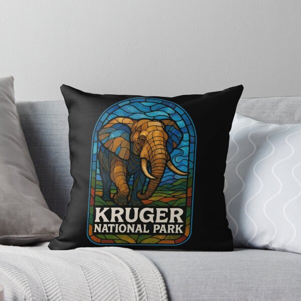 Item preview, Kruger National Park Elephant Stained Glass Art designed and sold by TomFrontierArt.