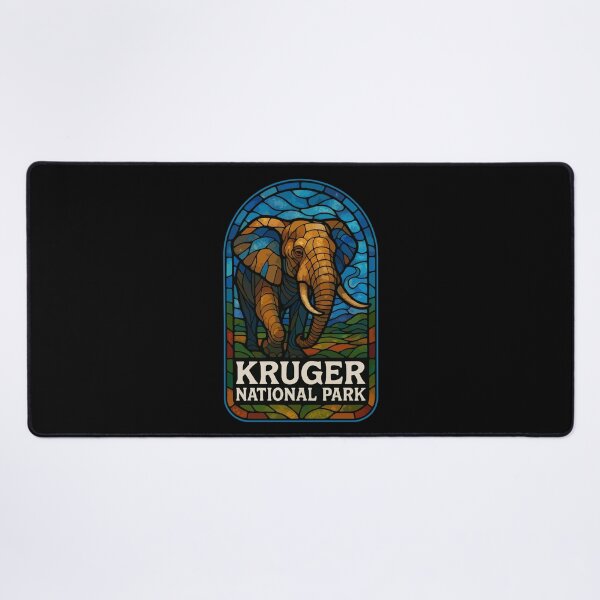 Item preview, Kruger National Park Elephant Stained Glass Art designed and sold by TomFrontierArt.