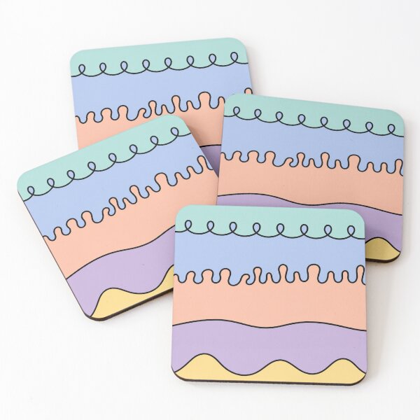 Item preview, Pastel Waves Abstract Print | Minimalist Scandinavian Wall Art designed and sold by Creavanessa0321.