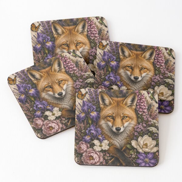 Item preview, Majestic Fox with Wildflowers | Boho Woodland Animal Art designed and sold by GalleryPeak.
