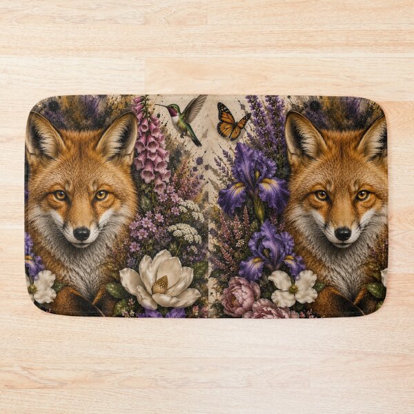 Item preview, Majestic Fox with Wildflowers | Boho Woodland Animal Art designed and sold by GalleryPeak.
