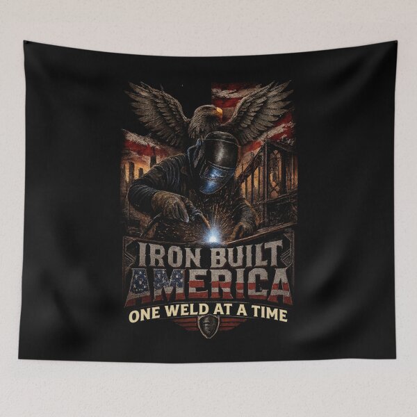 Item preview, Iron Built America One Weld At A Time | Welder Shirt designed and sold by LabCore.