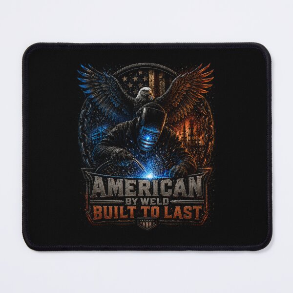Item preview, American By Weld Built To Last | Patriotic Welder Gift designed and sold by LabCore.