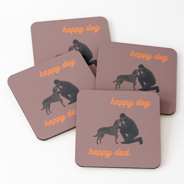 Item preview, Happy Dog Happy Dad Silhouette Design | Funny Dog Dad Gift | Father’s Day Dog Lover Art designed and sold by natayzedes.