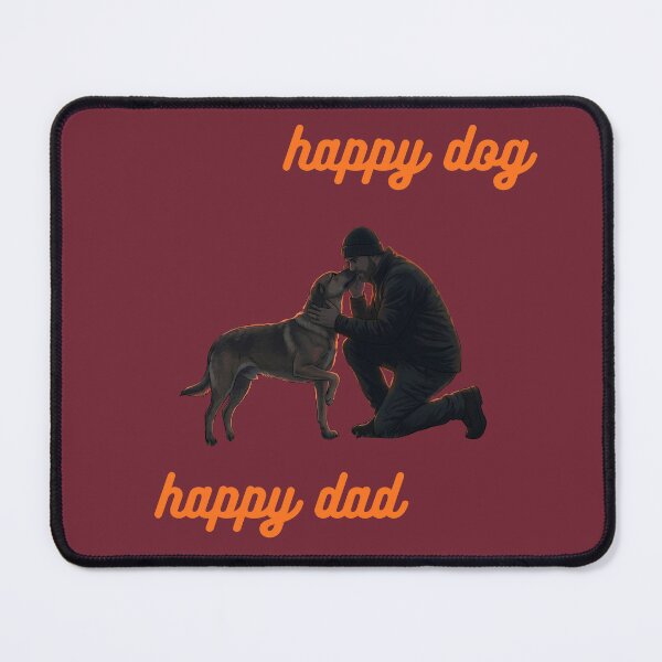Item preview, Happy Dog Happy Dad Silhouette Design | Funny Dog Dad Gift | Father’s Day Dog Lover Art designed and sold by natayzedes.