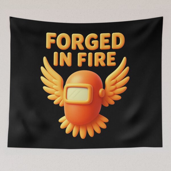 Item preview, Forged In Fire American Welder | USA Welding Shirt designed and sold by LabCore.