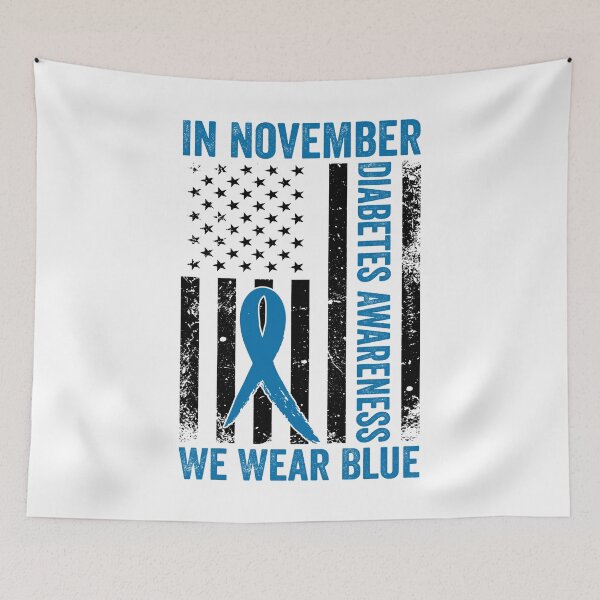 Item preview, In November Diabetes Awareness We Wear Blue Supporter designed and sold by SofenArt.