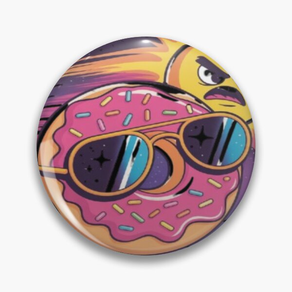 Item preview, Cute Cartoon Space Donut Escaping Angry Summer Sun Art designed and sold by DailySparks.