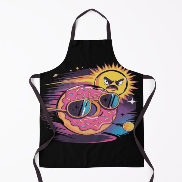 Item preview, Cute Cartoon Space Donut Escaping Angry Summer Sun Art designed and sold by DailySparks.