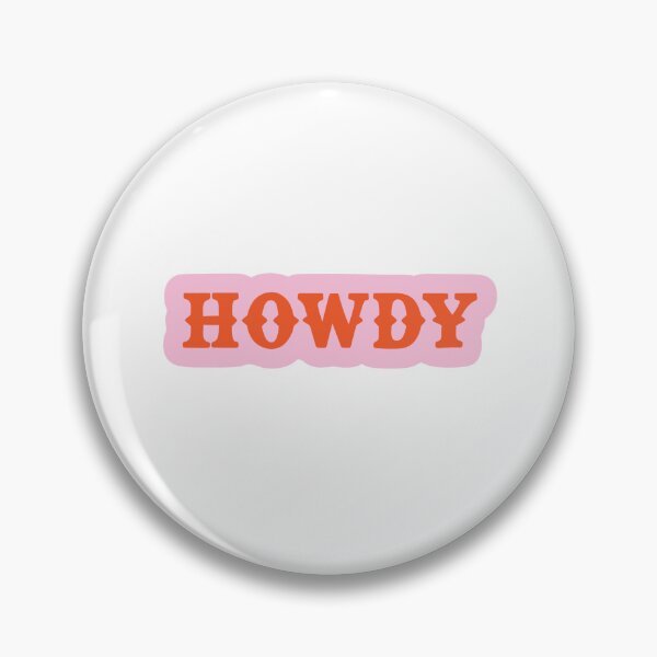 Item preview, Cute orange & pink "howdy" print designed and sold by adriannasprints.