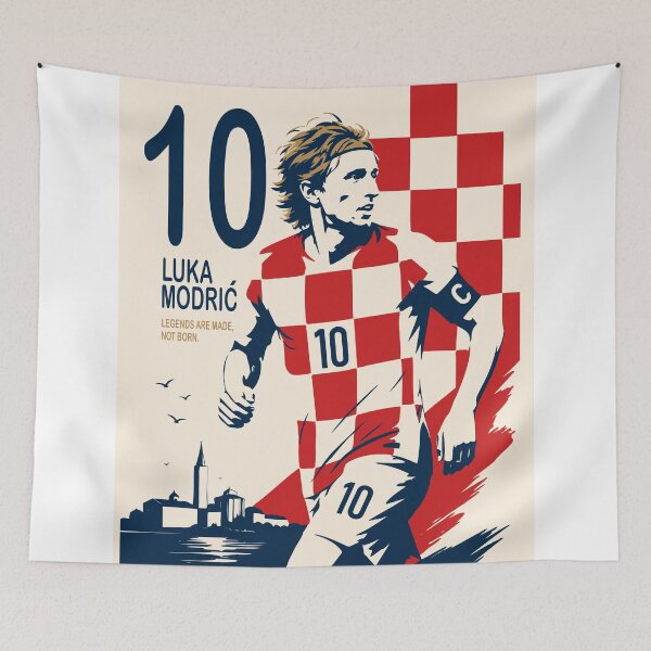 Item preview, Luka Modrić Croatia Football Legend Poster designed and sold by Studio pod Burom.