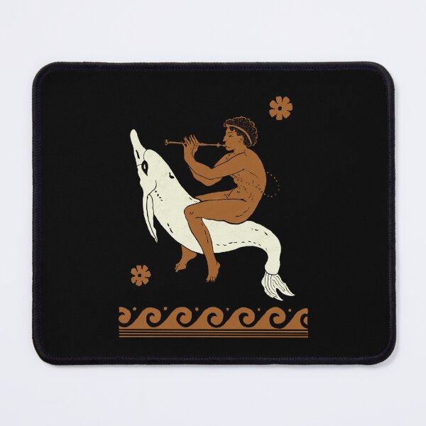 Item preview, Arion on a Dolphin – Etruscan Mythology Illustration, Ancient Greek Musician, Classical Art Design designed and sold by Ancient-Tales.