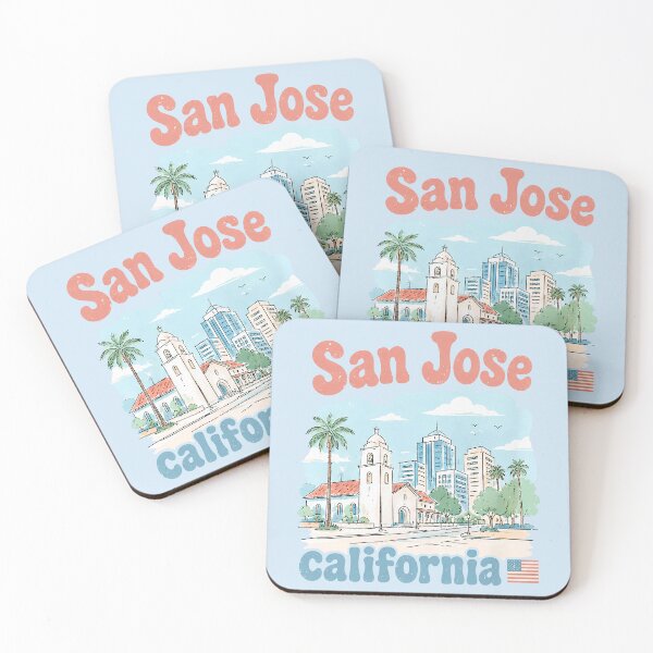 Item preview, San Jose California Cute Skyline Pastel City designed and sold by HowToCanadian.