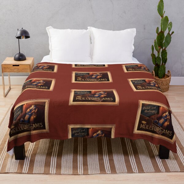 Item preview, Poirot and Hastings (on Burgundy/Red) designed and sold by PawsitiveMum3.