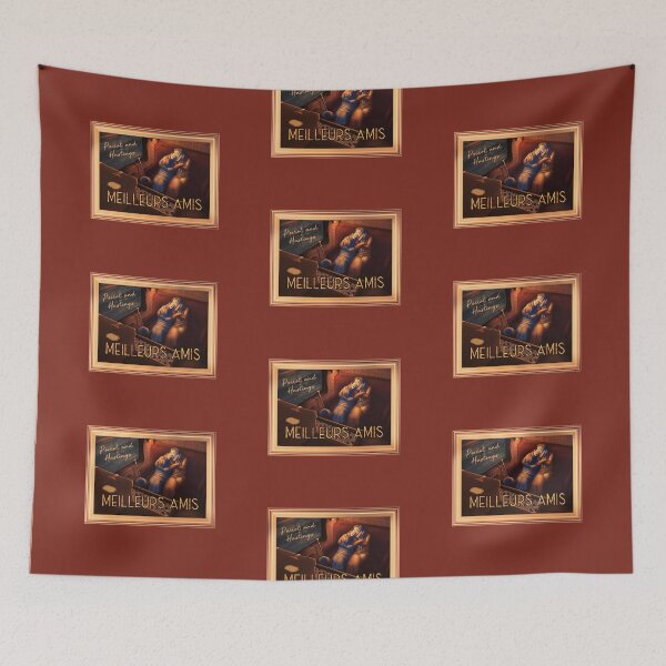 Item preview, Poirot and Hastings (on Burgundy/Red) designed and sold by PawsitiveMum3.