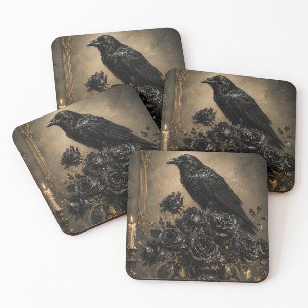 Item preview,  Gothic Raven and Black Roses designed and sold by VelarisMoon.