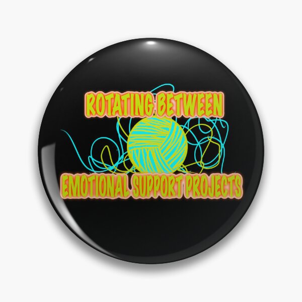 Item preview, Rotating Between Emotional Support Projects – Neon Yarn Chaos Sticker, Funny Knitting & Crochet Design designed and sold by ArtyWares.