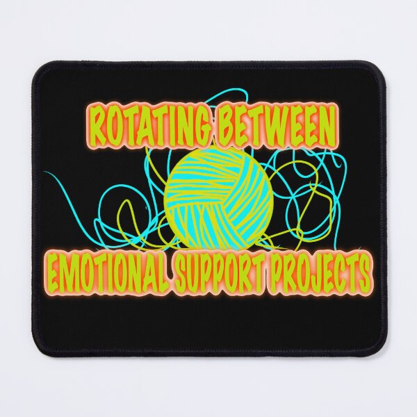 Item preview, Rotating Between Emotional Support Projects – Neon Yarn Chaos Sticker, Funny Knitting & Crochet Design designed and sold by ArtyWares.