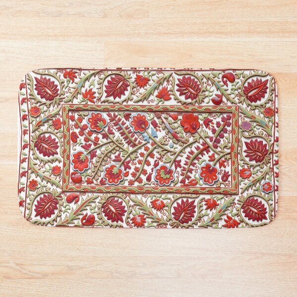 Item preview, Suzani Uzbekistan Floral Embroidery Pattern designed and sold by Vicky Brago-Mitchell®.