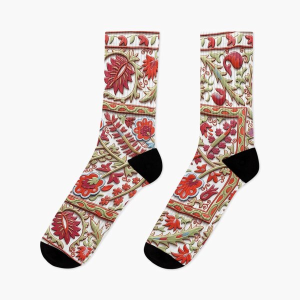 Item preview, Suzani Uzbekistan Floral Embroidery Pattern designed and sold by Vicky Brago-Mitchell®.