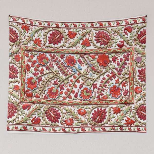 Item preview, Suzani Uzbekistan Floral Embroidery Pattern designed and sold by Vicky Brago-Mitchell®.