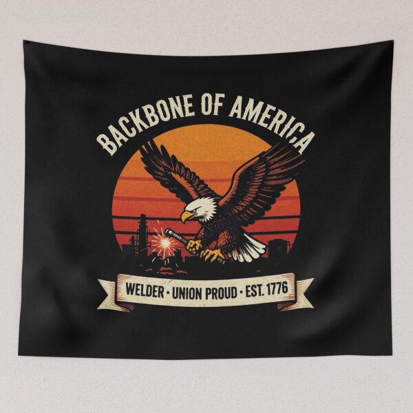 Item preview, Backbone Of America | Blue Collar Welder Shirt designed and sold by LabCore.