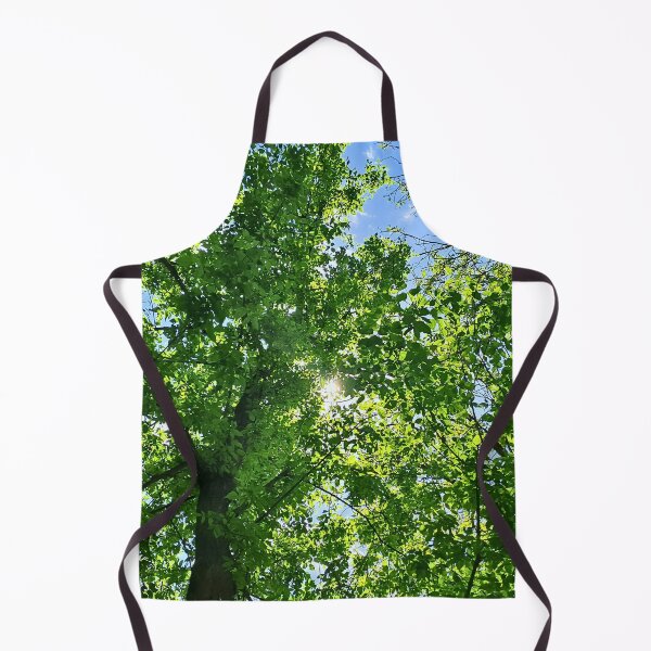 Item preview, Sunlight Through Tree Canopy – Looking Up at Green Leaves and Blue Sky Art - Romania designed and sold by MSMPrintDesign.