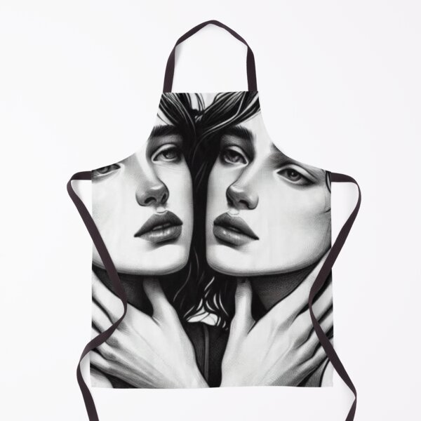 Item preview, Mirror WLW Sketch | Dark Romance Pencil Art | Black White Lesbian Couple designed and sold by IRON SIREN.