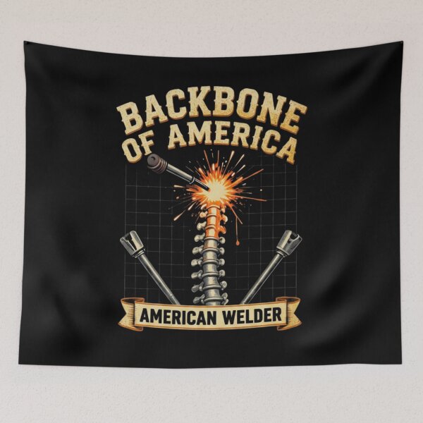 Item preview, Backbone Of America | Blue Collar Welder Shirt designed and sold by LabCore.