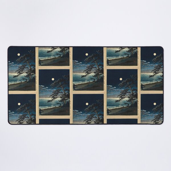 Item preview, Spring Moon at Ninomiya Beach by Hasui Kawase | Japanese Moonlight Beach Poster | Japandi Coastal Night Print designed and sold by artofuniverse.